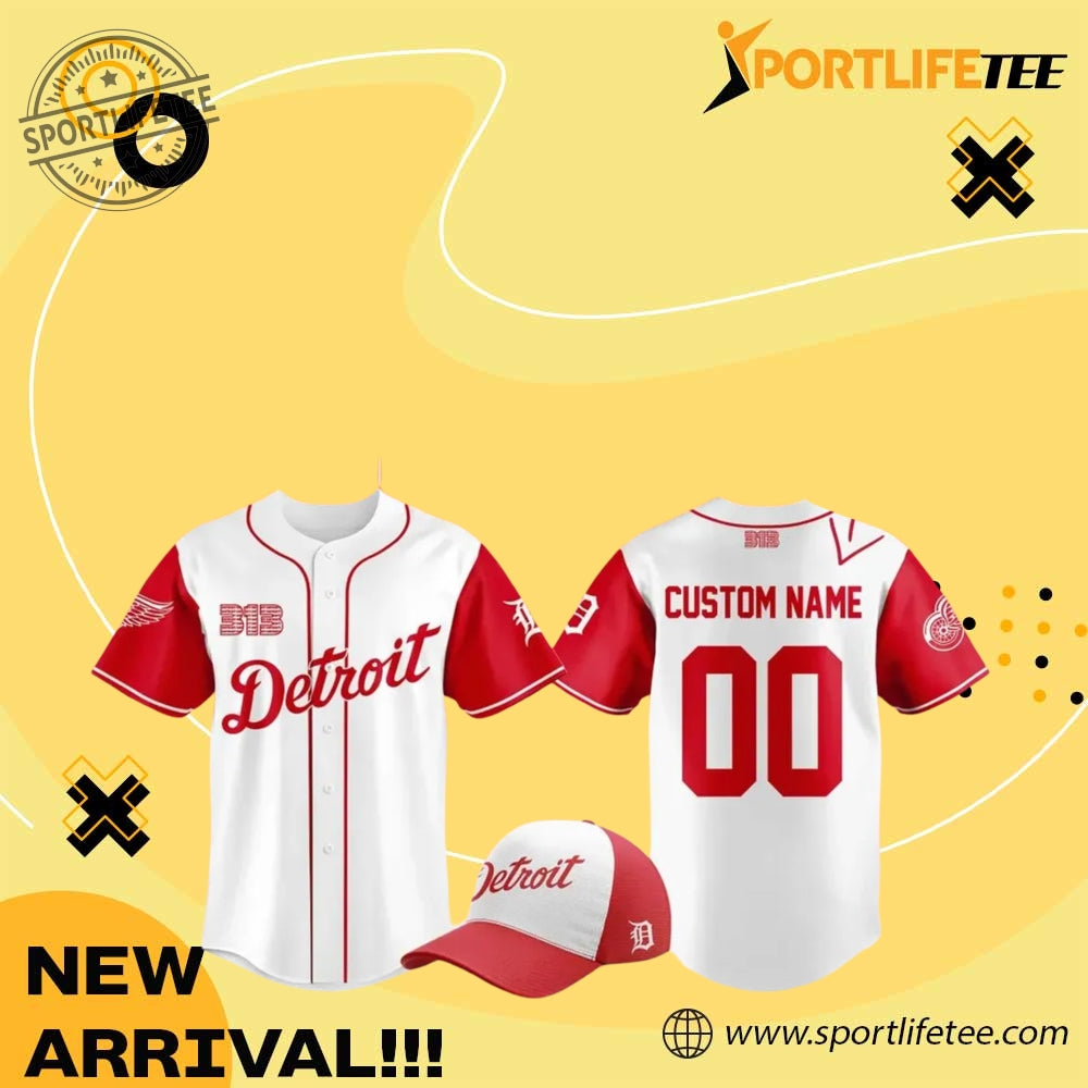 Detroit Red Wings Tigers Night Limited Edition Baseball Jersey