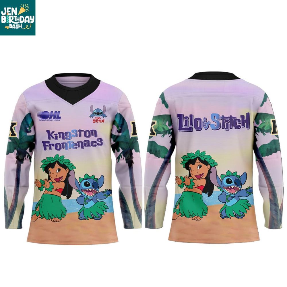 Kingston Frontenacs Lilo &amp; Stitch 2025 Good As Gold Hockey Jersey