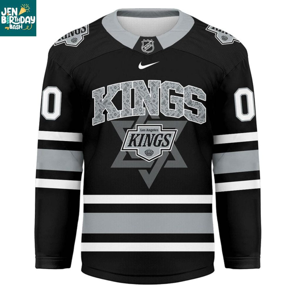 Los Angeles Kings Happy Hanukkah 2025 Personalized Hockey Jersey