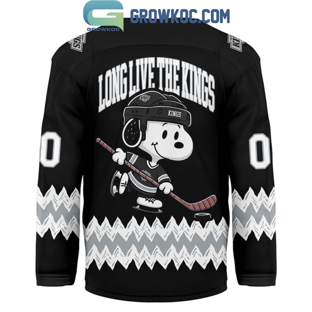 Los Angeles Kings Snoopy Peanuts Long Live The Kings Hockey Jersey
