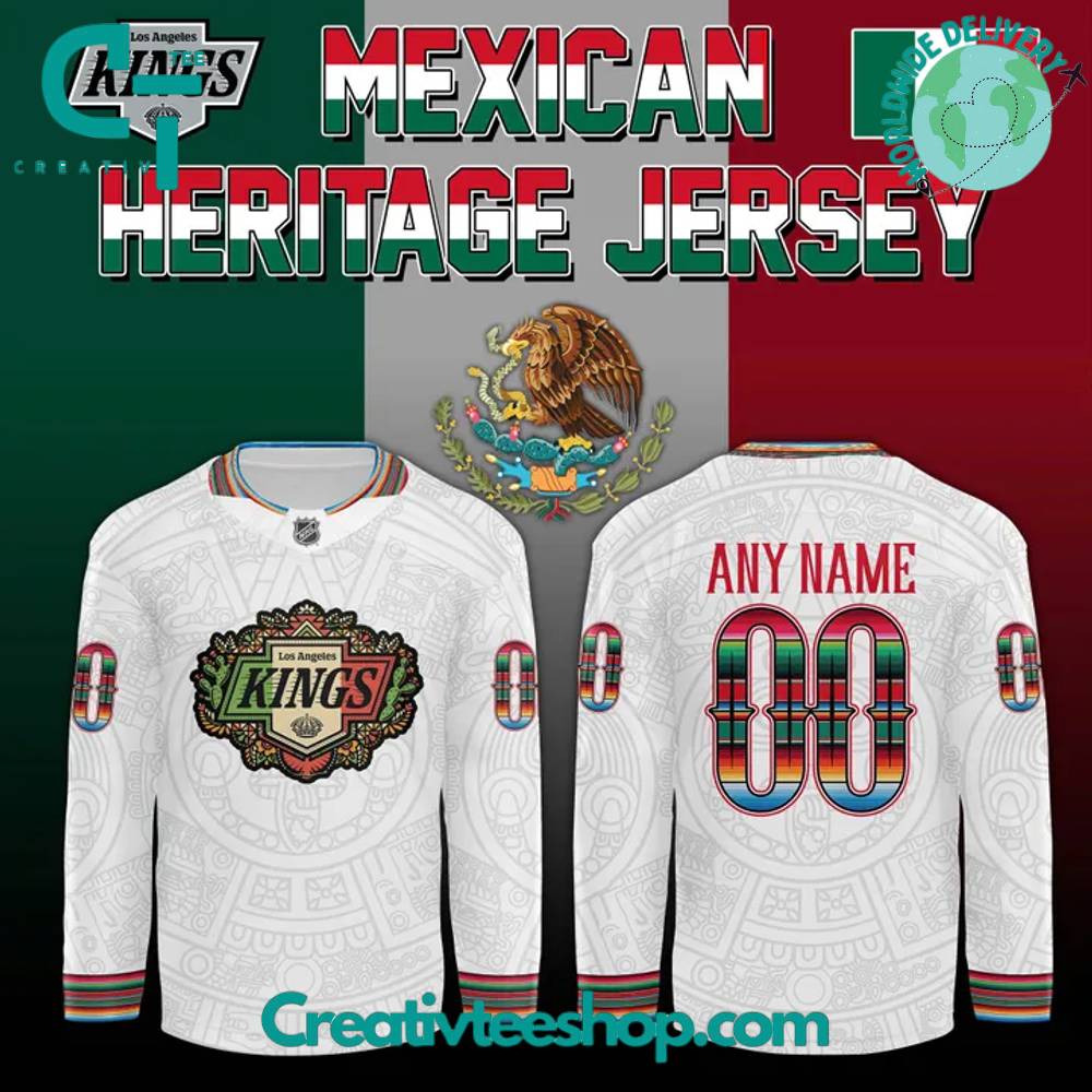 Los Angeles Kings X 2025 Mexican Heritage Night Special White Hockey Jersey