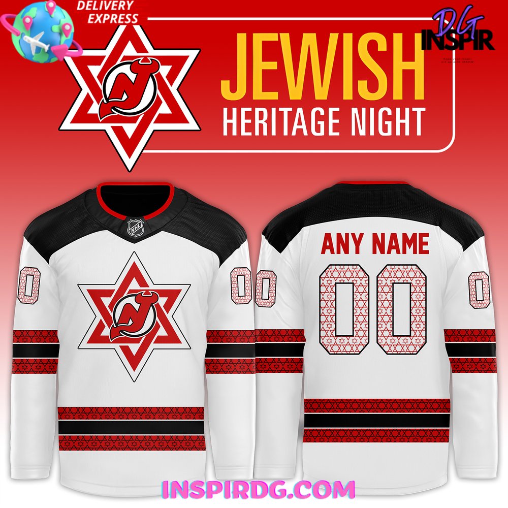 New Jersey Devils Jewish Heritage Night 2024 Hockey Jersey
